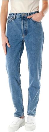 Nudie Jeans Straight Fit Jeans - Dames - Regular Fit Jeans - Blauw - W24 L28 - Denim - Jeans