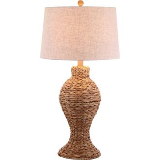 Jonathan Y Designs Elicia 31 1-Light Coastal Cottage Water Hyacinth Weave LED Table Lamp in Natural at Nordstrom