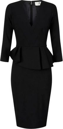 Elisabetta Franchi Midi-jurk - Dames - Jurken - Zwart - Maat: XL