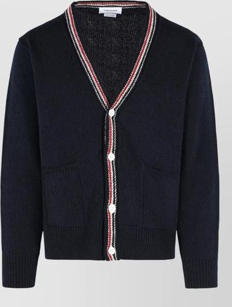 Thom Browne wool mohair v-neck cardigan