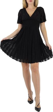 Roberto Cavalli Ladies Black Pleated Dress, Brand Size 44 ( US Size 10 )