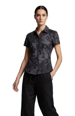 Lords of Harlech Paisley Explosion Womens Printed Shirt in Paisley Explosion Black at Nordstrom, Size X-Large