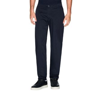 A|X Armani Exchange Cotton-Blend Slim-Fit Trousers - Blue