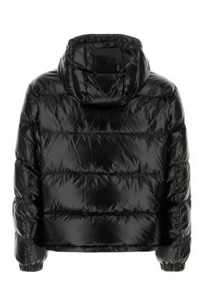 Versace Quilted Nylon Down Jacket - Black