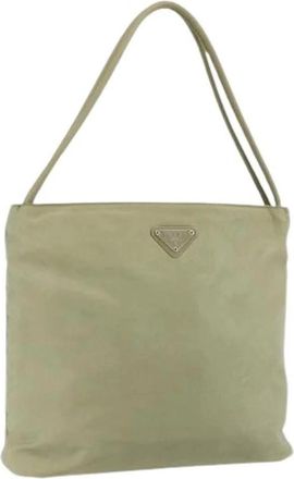 Prada Pre-owned Shoulder Bags, female, Beige, Size: ONE SIZE Pre-owned Vintage Hand Bag