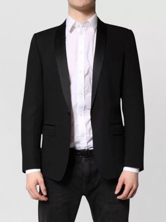 Dolce & Gabbana wool silk single-breasted coat