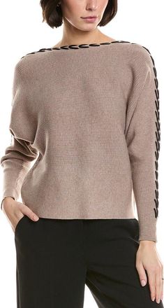 T Tahari Horizontal Rib Sweater