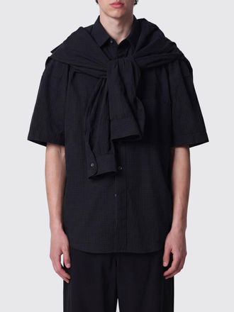 Miharayasuhiro Camicia a maniche corte in misto cotone e lino