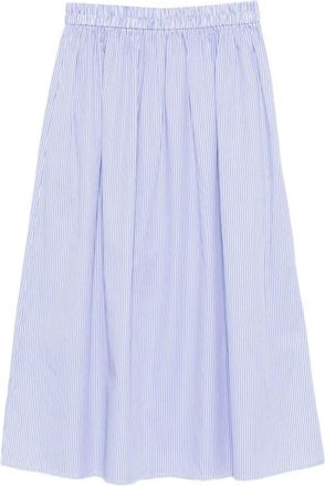 Archivio 67 Archivio 67 Womens A-Line Silhouette Striped Cotton Skirt