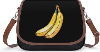 Generic Banana Crossbody Bags for Women Fashion Leather Shoulder Handbags With Adjustable Strap
