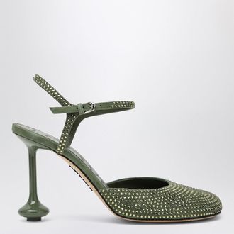 Loewe D&eacute;collet&eacute; Toy Ankle verde con strass