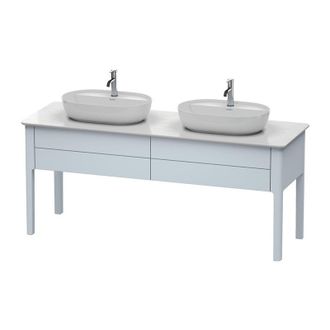 Duravit Duravit Luv Vanity Unit Vertical Lu9562b, 1733 X 570 Mm, 2 Extra&iacute;bles, Color: Laca De Seda Azul Claro Mate - Lu9562b9797