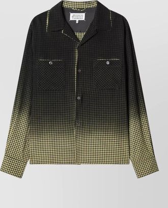 Maison Margiela checkered jacket long sleeves chest pockets