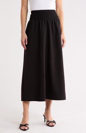 Ellen Tracy Smocked Waist Maxi Skirt in Black at Nordstrom Rack, Size X-Small