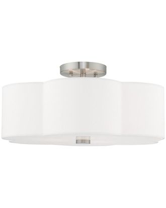 Livex Lighting Livex Chelsea 3 Light Brushed Nickel Ceiling Mount