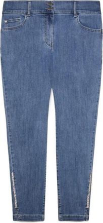 Fiorella Rubino Skinny Jeans met lichtgevende applicatie - Dames - Skinny Jeans - Blauw - XL - Katoen - Jeans