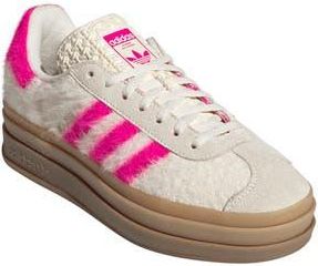 adidas Gazelle Bold Sneaker in Cream White/Pink/Gold at Nordstrom Rack, Size 7.5