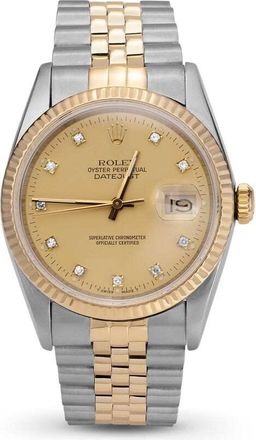 Rolex Pre-owned Rolex Datejust Automatic Chronometer Diamond Champagne Dial Unisex Watch 16233 CDJ