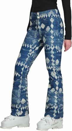 Obermeyer Womens Bond Print Pants In Indigo Mountains