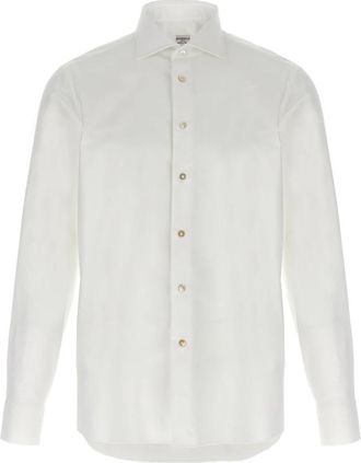 Borriello Marechiaro Oxford Katoenen Overhemd - Heren - Zakelijke Overhemden - Wit - 3XL - Katoen - Overhemden