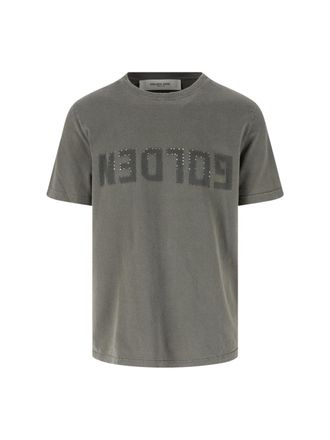 Golden Goose T-Shirt, In Green Cotton, Crew Neck