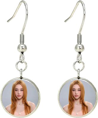 Generic Katseye Merch Earrings Gifts Beautiful Chaos Katseye Merchandise Earrings for Korean Group Fans A09