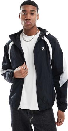 Nike Air woven paneled jacket in black and white