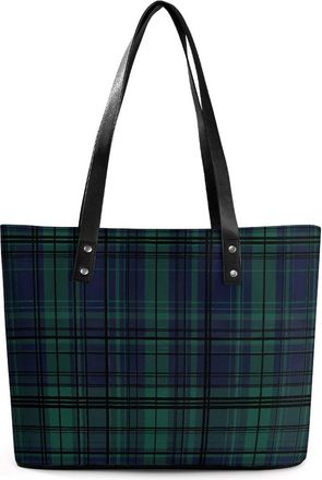 Generic Scottish Tartan Plaid Tote Bags for Women Cute Shoulder Purses Handbags