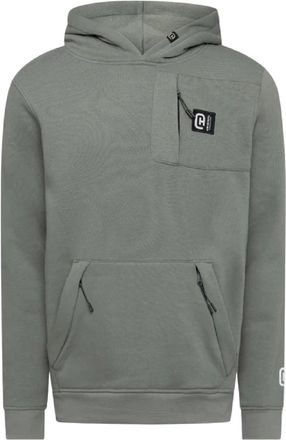 Crosshatch Heren-hoodie met Portville-logo (Olijf)