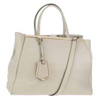 Fendi Pre-owned Handbags, female, White, Size: ONE SIZE Pre-owned Vintage Leather Handbag