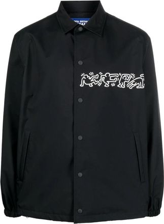 Junya Watanabe Grafische Print Shirt Jas Zwart - Heren - Zomerjassen - Zwart - S - Jassen
