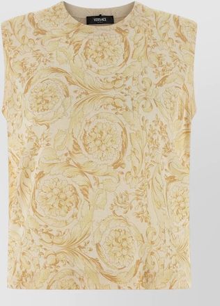 Versace silk barocco printed crewneck vest