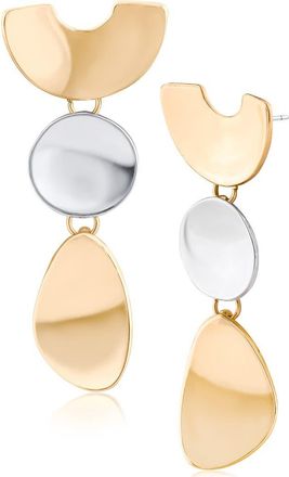 Jardin Geometric Modern Two-Tone Drop Earrings in Gold/Silver at Nordstrom Rack