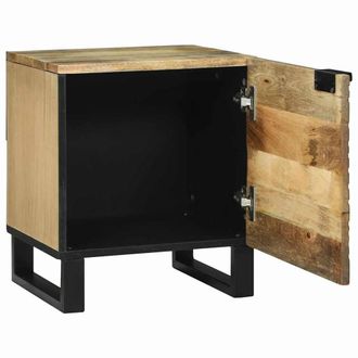 Berkfield Home Modern Bedside Cabinets - 2 pcs, 40x33.5x46 cm, Solid Mango Wood in Beige | Size: 40x33.5x46 cm