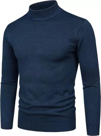 Generic Pull Sweater Col Roulé Pour Hommes en Maille Fine paisseur Moyenne Douce Super Chaud Hiver Léger Coton Confortable Coupe Slim Moderne Haut de Qualité 