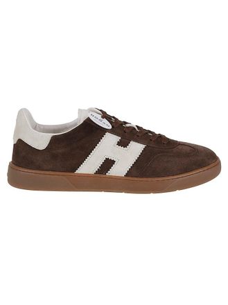 Hogan Leather Sneakers With Amber Sole