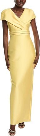 Badgley Mischka Wrap Shoulder Gown