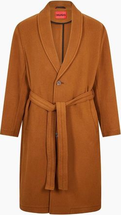HUGO BOSS Mens Mens 10252542 01 Overcoat - Rust Copper - Size: 42/Regular