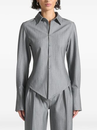 Manière De Voir Sonia pinstripe shirt - Grigio