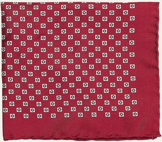 Brunello Cucinelli Mens Geometric Silk Pocket Square