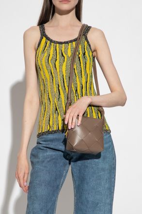 Bottega Veneta Cassette Mini Shoulder Bag, Womens, Brown