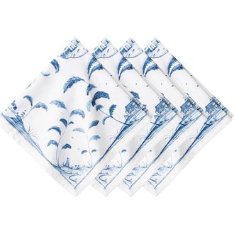 Juliska Country Estate Set of 4 Cotton Sateen Napkins in Delft Blue at Nordstrom
