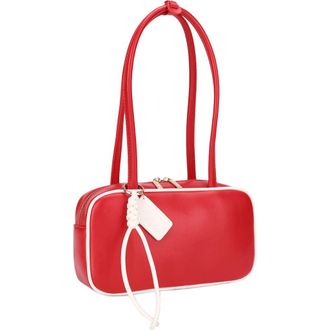 Mali + Lili Eko Vegan Leather Shoulder Bag in Red Bone at Nordstrom