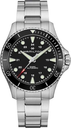 Hamilton Khaki Navy Scuba Auto Black Dial Stainless Steel Mens Watch H82515130