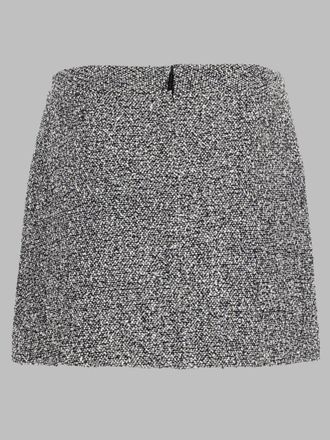 Michael Michael Kors Ribbed Cotton-Blend Knit Miniskirt - Gray