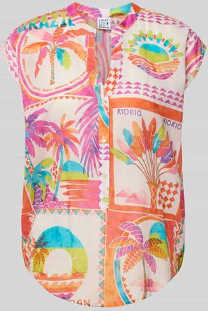 Emily van den Bergh Blusentop aus Baumwolle im Allover-Look in Pink, Gr&ouml;&szlig;e 36