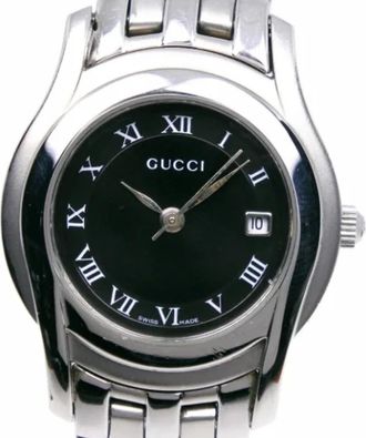 Gucci Pre-owned Watches, female, Black, Size: ONE SIZE Pre-owned Stainless Steel Watch