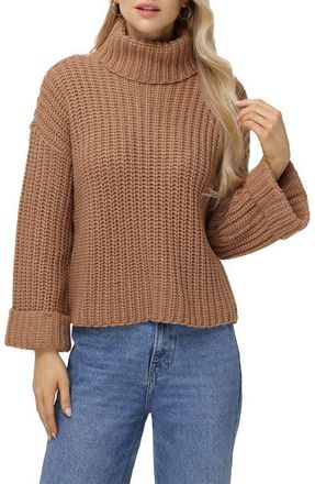 525 america Vida Bell Sleeve Turtleneck Sweater in Cinnamon at Nordstrom, Size X-Large