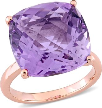 Mimi & Max 13 1/3ct TGW Pink Amethyst Cocktail Ring in 14k Rose Gold