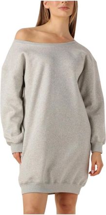 Another Label Kleedjes, Dames, Grijs, XS, Livy Sweat Jurk